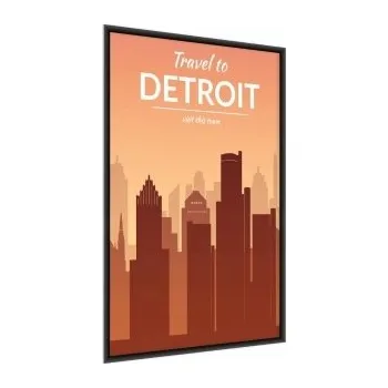 Obraz PLAKÁT CESTA DO DETROITU v rámu 30 x 40 cm