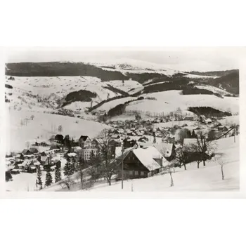 Stará Pohlednice Horní Rokytnice Krkonoše. Kokrháč (kotel) Lysá hora 1949 (Černobílá fotopohlednice)