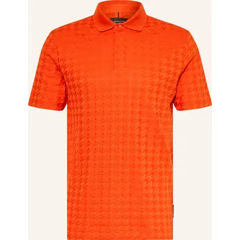 Pánská košile Boss Pánská Úpletová Polokošile, tmavě oranžová, XXL