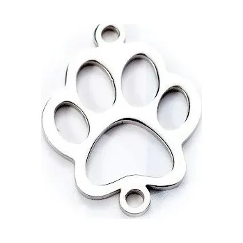 Přívěsek Přívěsek z nerezové oceli se dvěma očky -tlapka 15x1,2 mm, ocel 304