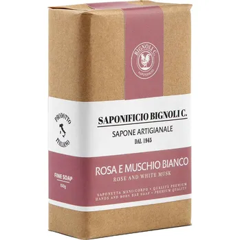 Mýdlo Saponificio Bignoli Carlo Rosa e Muschio Bianco mýdlo 150 g
