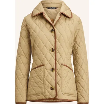 Dámské oblečení Lauren Ralph Lauren Dámská Prošívaná Bunda, béžová, 38