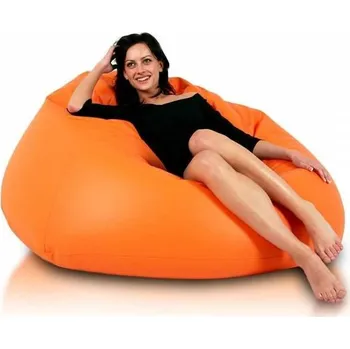 Sedací pytel Sedací vak koule Maxi ekokůže TiaHome Hnědá