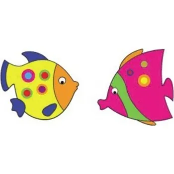 Samolepící dekorace 3D pěnová dekorace na zeď rybky 48 x 25 cm