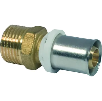 rozdělovač topení FORNARA S.p.a. Spojka s vnějším závitem lisovací press FORNARA UNI-SM 16x2-1/2" na Pex-Al-Pex Varianta: Spojka s vnějším závitem lisovací press FORNARA UNI-SM 16x2-1/2" na Pex-Al-Pex