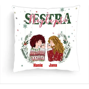 Polštář Polštář - Sestra Vánoce 40cm x 40cm