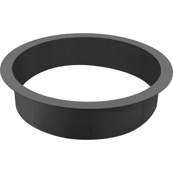 VEVOR Kovové ohniště 1144x1144x255MM Černé Kulatý Zahradní ohniště na dvůr