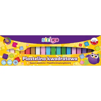 Výtvarná barva Modelína ČTVERCOVÁ STRIGO 18 barev