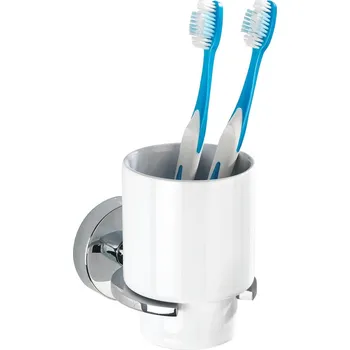 Držák na kartáček WENKO Kelímek BEZ VRTÁNÍ VacuumLoc CAPRI bílý 10x8x13 cm