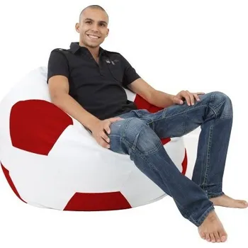 Sedací pytel Sedací vak fotbalový míč XXL TiaHome Modro bíla