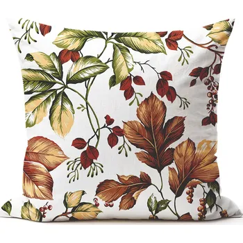 Povlak na polštářek Bavlněný povlak na polštář - Podzim bílý Zapínání: zip, Velikost polštáře: 40x40