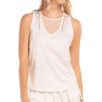 Dámský tenisový top Lucky in Love Desert Vibes Arrow Stripe Tank - white Bílý (L)