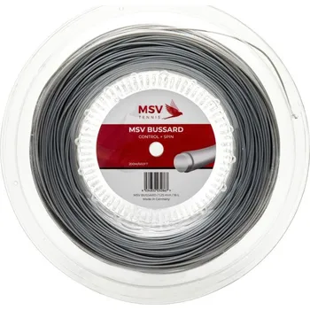 Struna na výplet tenisové rakety Tenisový výplet MSV Bussard (200 m) - silver Stříbrný (1.30 mm)
