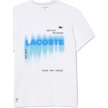 Pánské tričko Pánské tričko Lacoste x Daniil Medvedev Bílý (L)