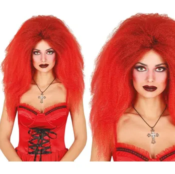 Karnevalový kostým Fiestas Guirca Čarodějnická bohatá paruka červená