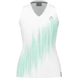 Dámský tenisový top Head Performance Tank Top - candy/print perf white Bílý (S)