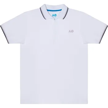 Dámské tričko Dámské polo tričko Australian Open Half-Zip AO Logo Bílý (XS)