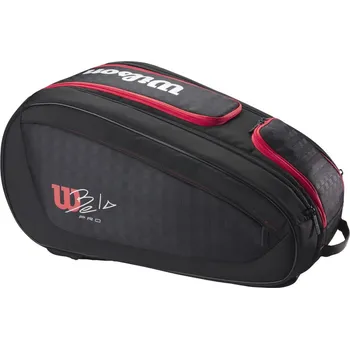 Tenisová taška Taška Wilson Bela V3 Padel - black/red Černý