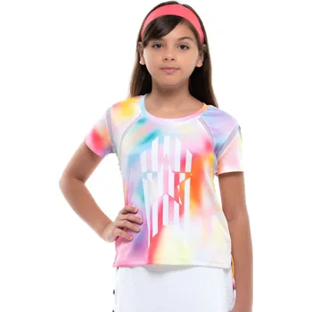 Dívčí tričko Dívčí trička Lucky in Love Techno Tropic Techno Star S/S Girls - punch Červený (XXS)