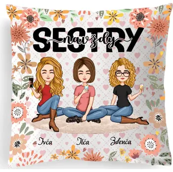 Polštář Polštář - Nejlepší kamarádka 3 - Až 5 holky 40cm x 40cm