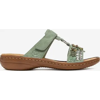 Dámské pantofle Rieker 60814-52 zelené 40