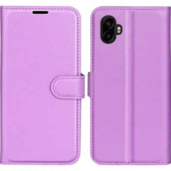 Pouzdro na mobilní telefon Litchi knížkové pouzdro na Samsung Galaxy Xcover 7 Pro - fialové