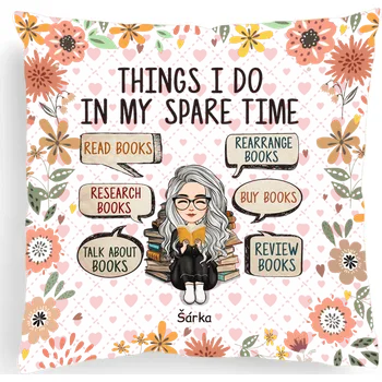 Polštář Polštář - Miluji čtení 6 40cm x 40cm