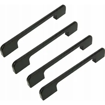 Nábytkové kování 4 x Nábytková úchytka černá 96 mm úchytky na skříňky zásuvky k nábytku