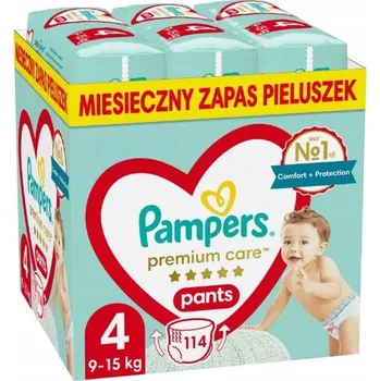 Plena Pampers Premium Care Plenkové Kalhotky, velikost 4, 114 kusů, 9kg-15kg