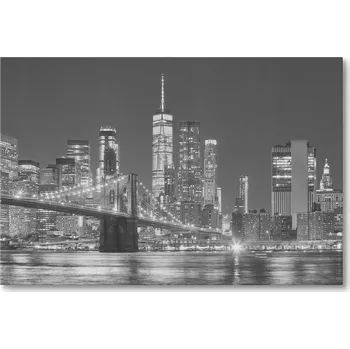 Obraz Obraz na plátně BROOKLYN BRIDGE A MANHATTAN V NOCI 70 x 50 cm