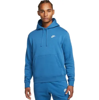 Pánská mikina Pánská tenisová mikina Nike Sportswear Club Hoodie PO BB - dark marine blue/dark marine blue/white Modrý (XXL)