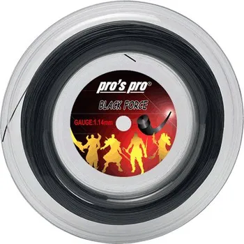 Struna na výplet tenisové rakety Tenisový výplet Pro's Pro Black Force (200 m) Černý (1.14 mm)