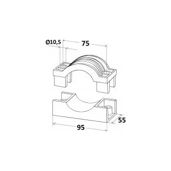 kabelová chránička Kabel.příchytka KHF 24-38 B 41-12-801-12038
