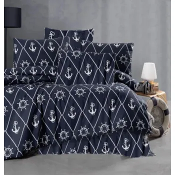 Povlečení Povlečení bavlněné Kotva deluxe TiaHome 1x Polštář 90x70cm, 1x Přikrývka 140x200cm