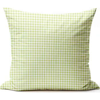 Povlak na dekorativní polštářek Bavlněný povlak na polštář - Kanava zelená Zapínání: zip, Velikost polštáře: 40x40