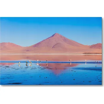 Obraz Obraz na plátně LAGUNA COLORADA PERU PLAMEŇÁCI 40 x 30 cm