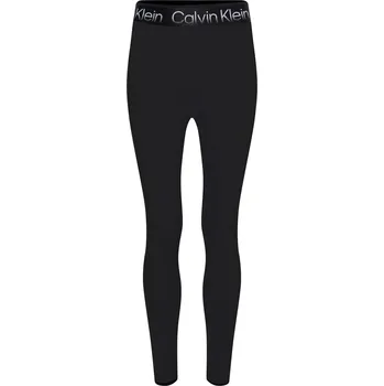 Dámské oblečení Legíny Calvin Klein WO Tight 7/8 - moire print black Černý (L)