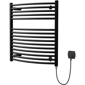 Radiátor Smart10 Roll Radiátor trubkový prohnutý elektrický 695 x 450 mm, černý samet (včetně topné tyče 300 W), ROLL RE 0695-0450-51