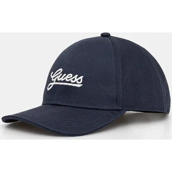 Čepice Bavlněná baseballová čepice Guess tmavomodrá barva, AW5362 COT01 AW5362.COT01 59X, vel. ONE SIZE