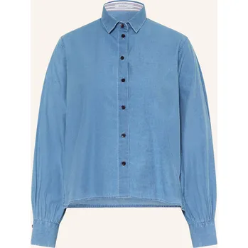 Dámská halenka Soluzione Dámská Košilová Halenka V Džínovém Vzhledu, modrá, 42