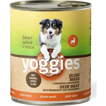 Krmivo pro psa Yoggies konzerva Jelení s pohankou a brusinkami - 800g