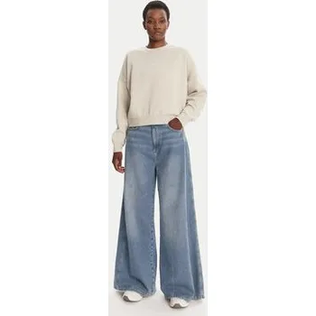 Dámská mikina adidas Mikina Essentials Small Logo Feelcozy JI6069 Béžová Loose Fit XL