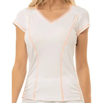 Dámské tričko Dámské tričko Lucky in Love Eyelet Go Rib Uplift Women - white/orange frost Bílý (S)