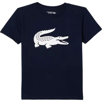 Chlapecká trička Lacoste Boys SPORT Tennis Technical Jersey Oversized Croc T-Shirt Modrý (164 cm)