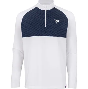 Pánské tričko Pánské tenisové tričko Tecnifibre Thermo Zipper Longsleeves - white Bílý (S)