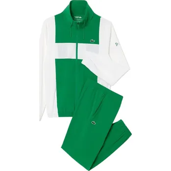 Pánská tepláková souprava Lacoste Tennis x Novak Djokovic Bílý, Zelený (S)
