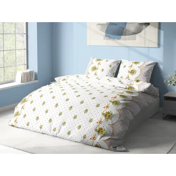 Povlečení Aaryans bavlněné povlečení Romance oranžové ZIP 140x200/70x90cm