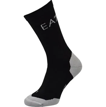 Pánské ponožky Ponožky EA7 Knitted Sock 1P - ebony/white Černý (36-38)