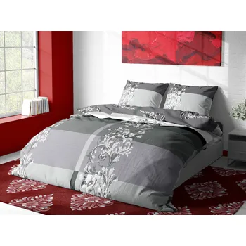 Povlečení Aaryans flanelové povlečení De Luxe Alex šedé 140x200/70x90cm