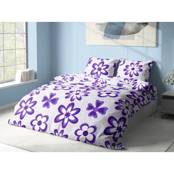 Povlečení Aaryans bavlněné povlečení Emily fialové 140x200/70x90cm